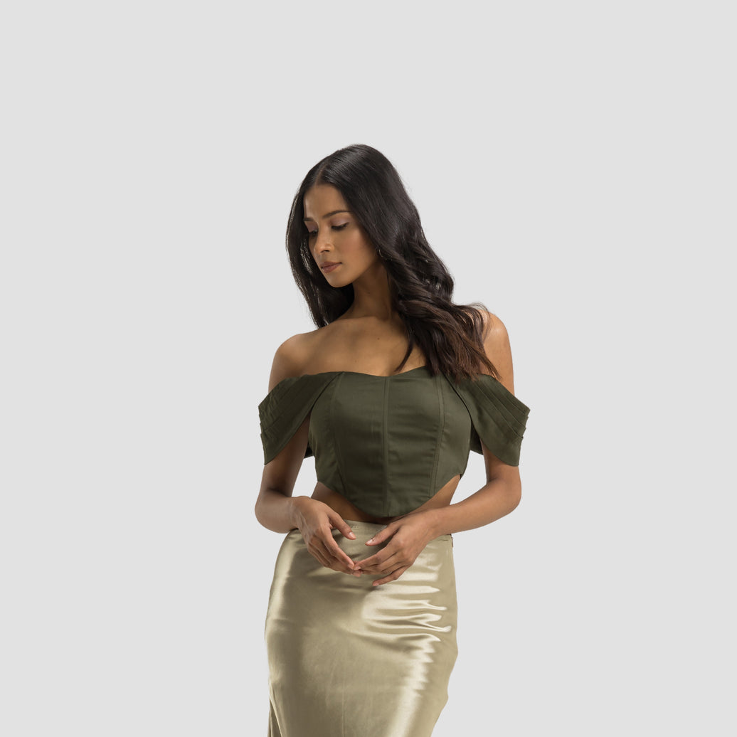 Olive Mermaid Corset Top