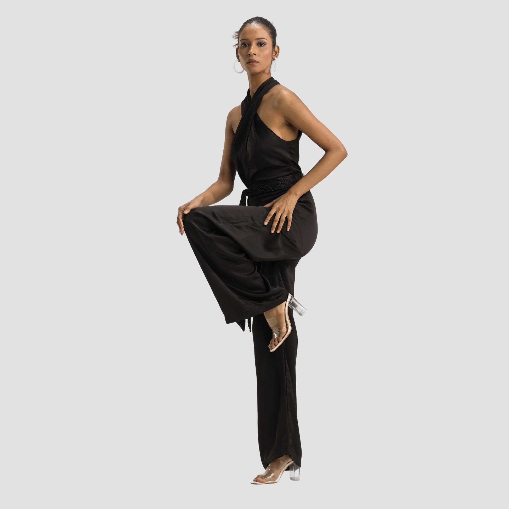 Midnight Jumpsuit with a Belt