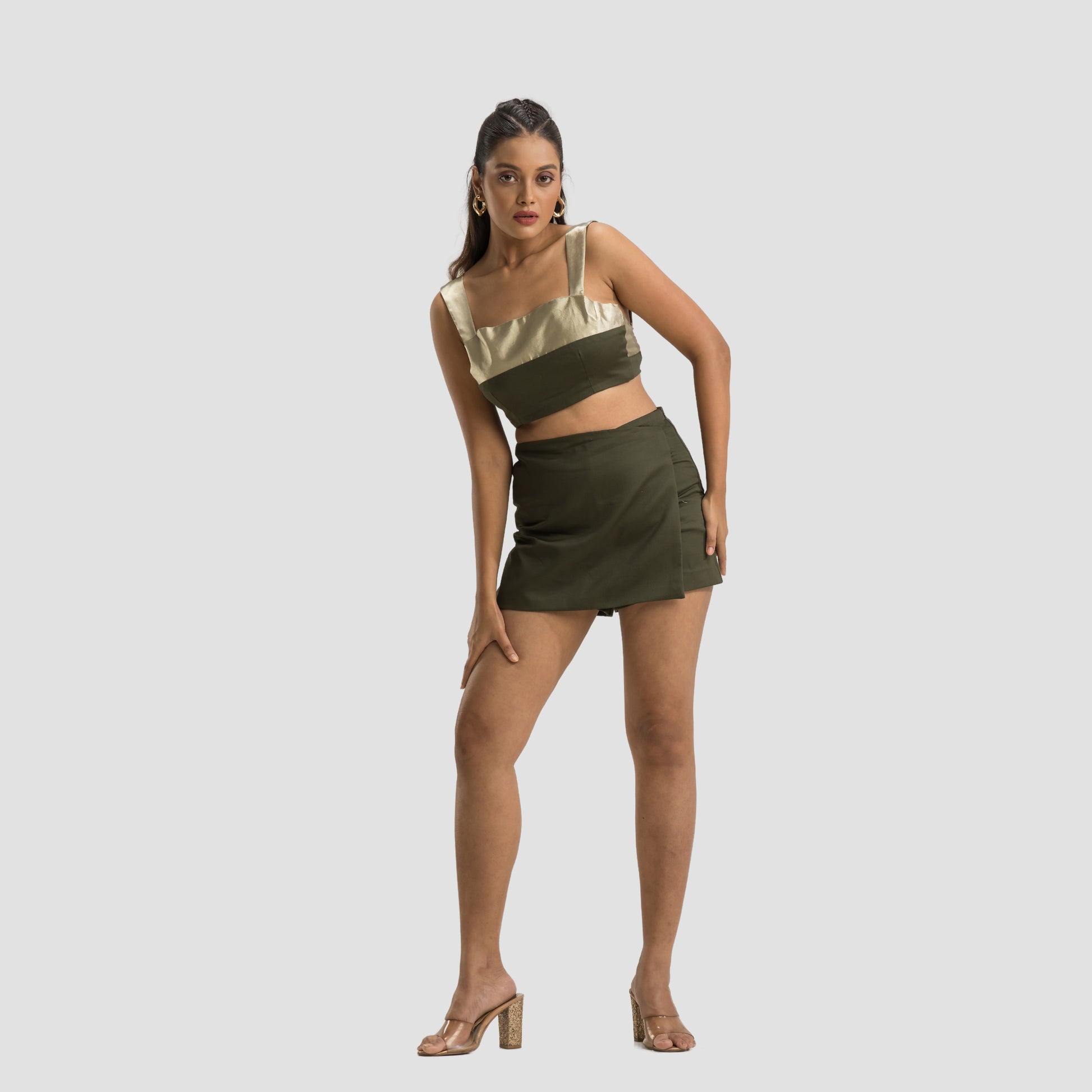 Shades of Olive Tie On Top