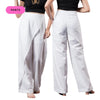 White Linen Flap Pants