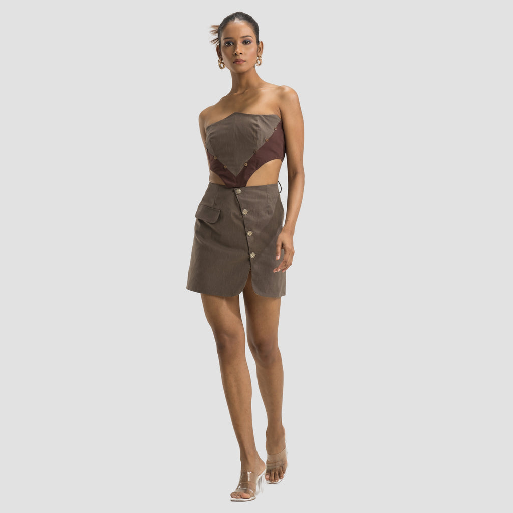Mocha Corset Top