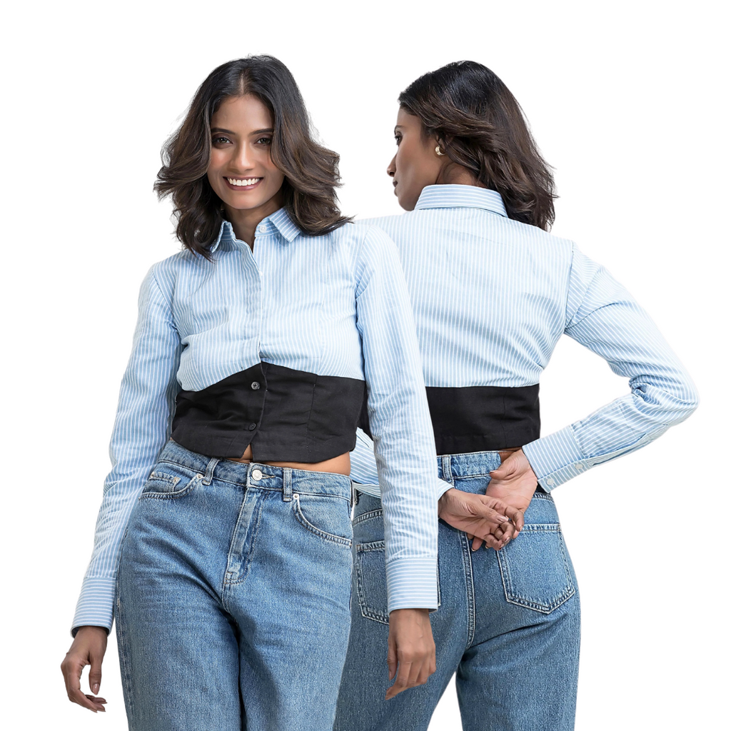 Pinstripe Contrast Shirt