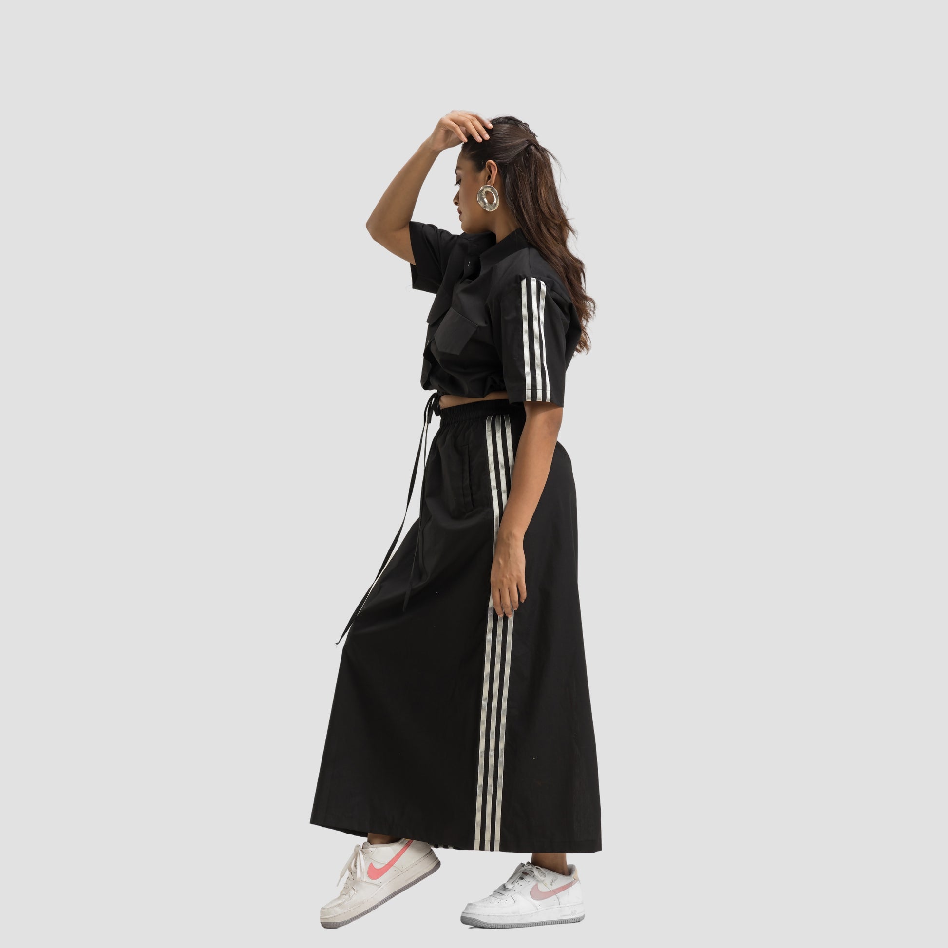 Boxy Jacket Shirt with Skirt