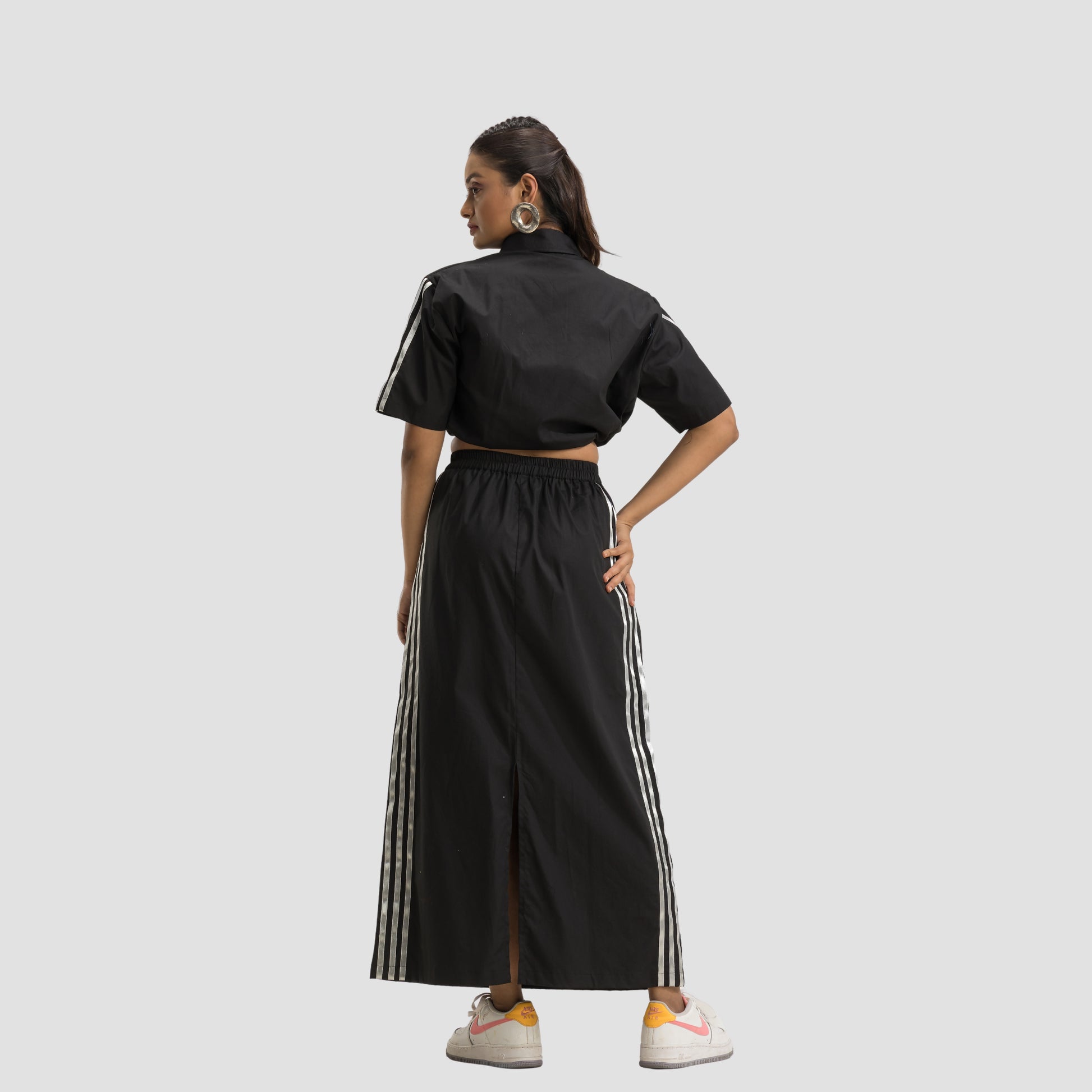 Boxy Jacket Shirt with Skirt