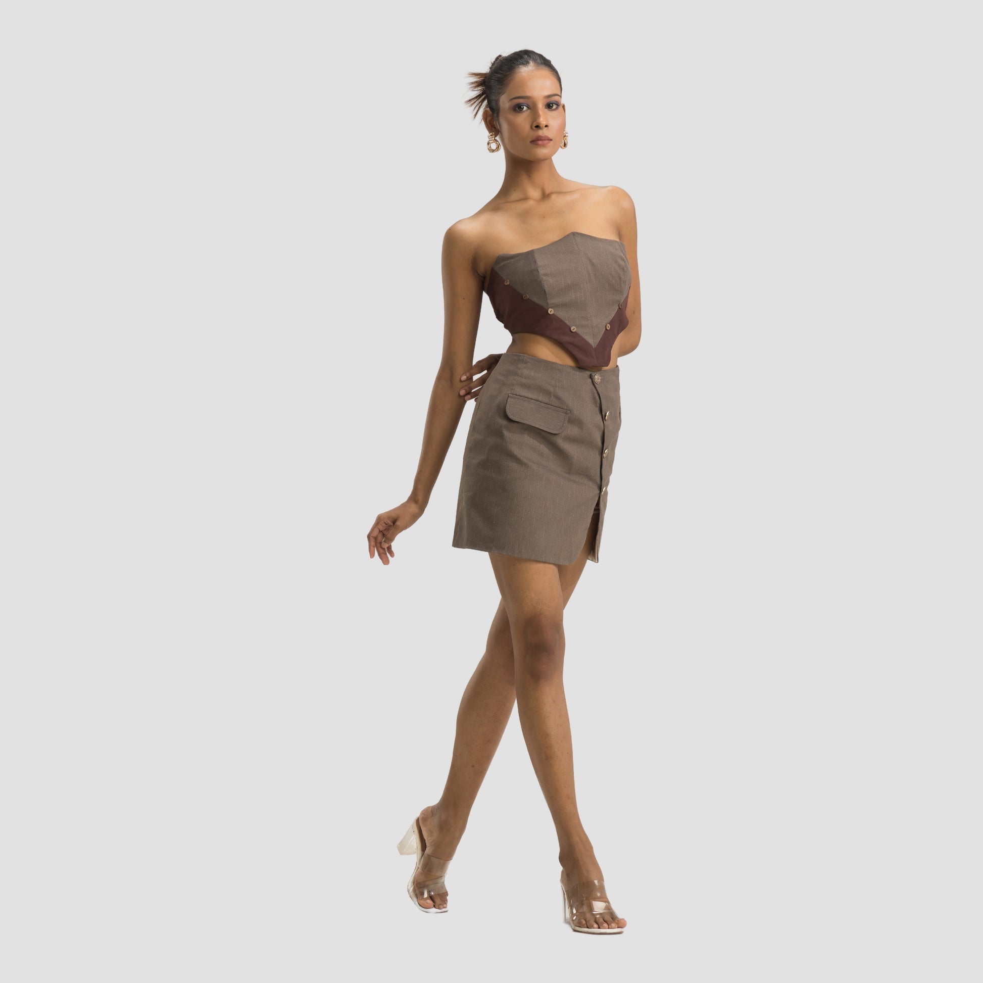 Mocha Corset Top