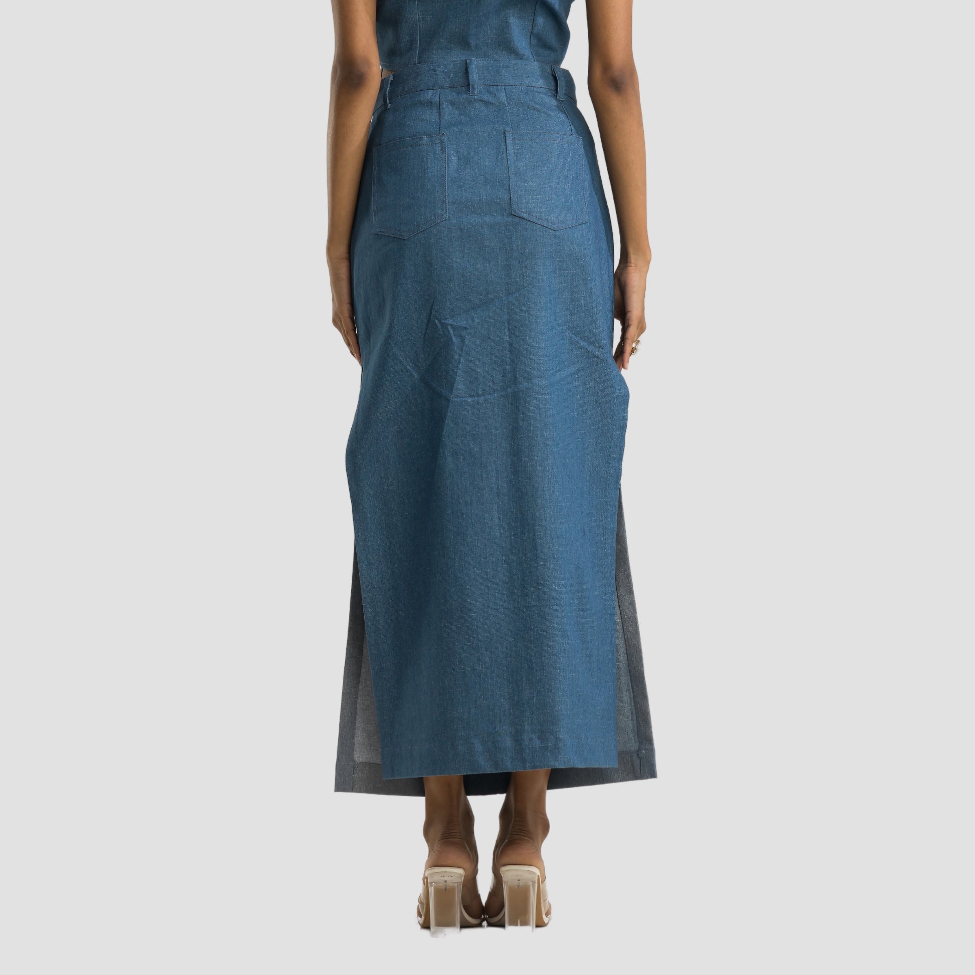 Denim Midi Skirt