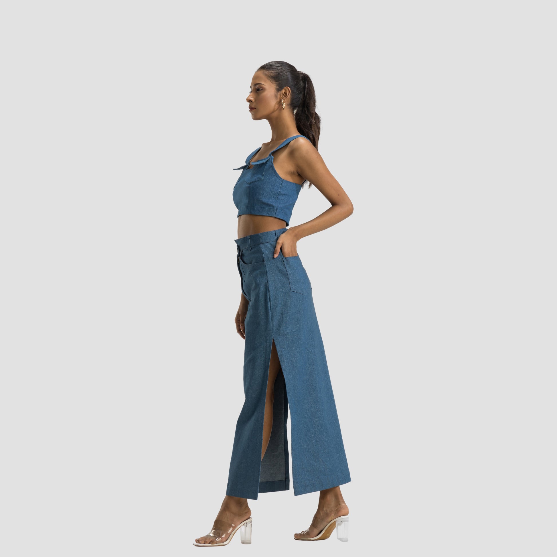 Denim Cargo Top