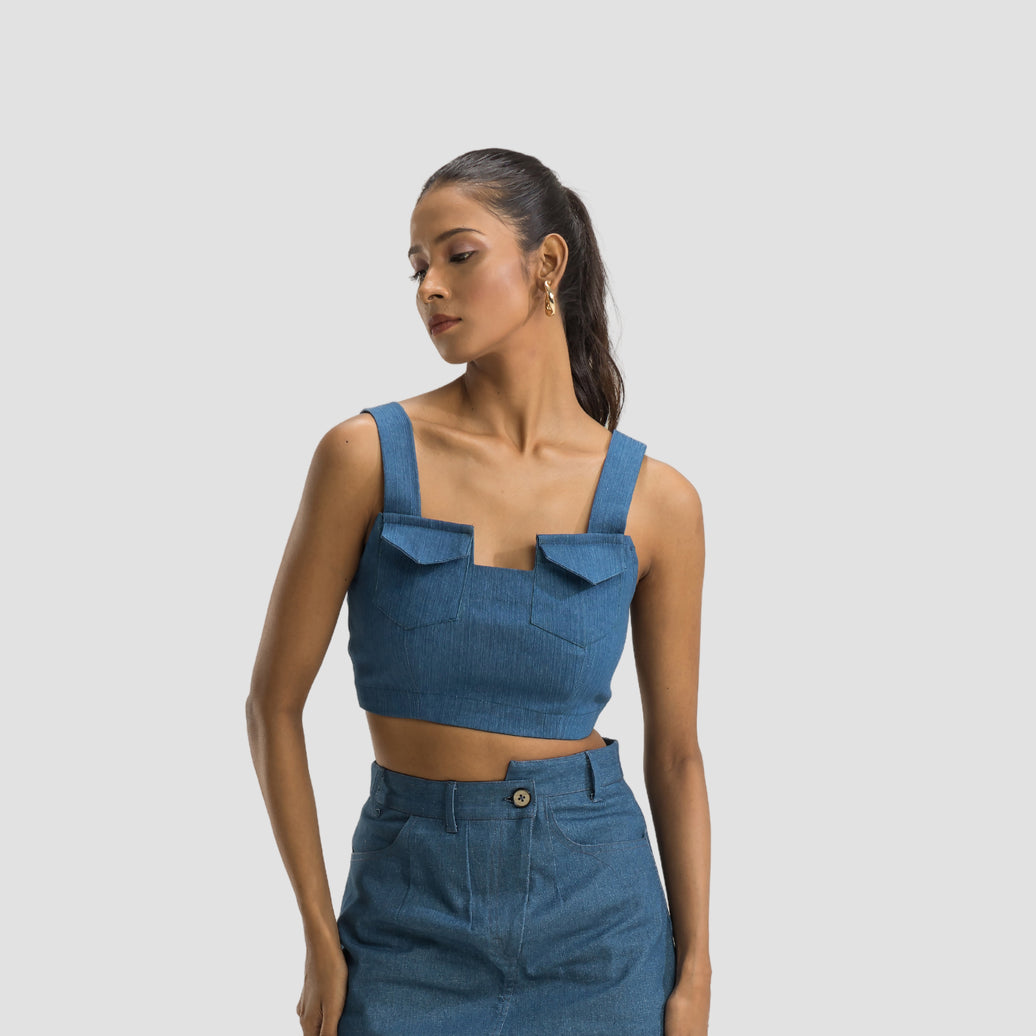 Denim Cargo Top