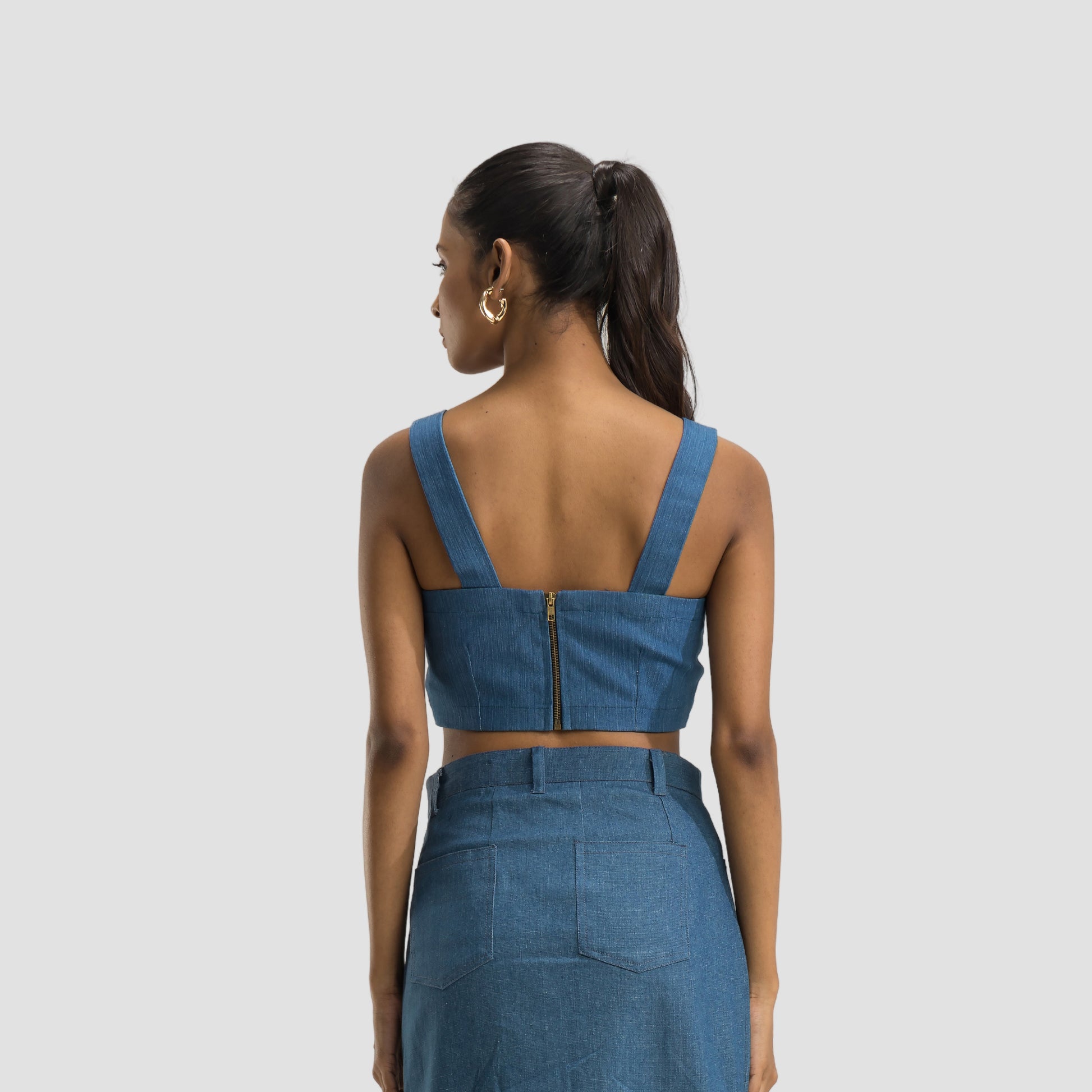 Denim Cargo Top