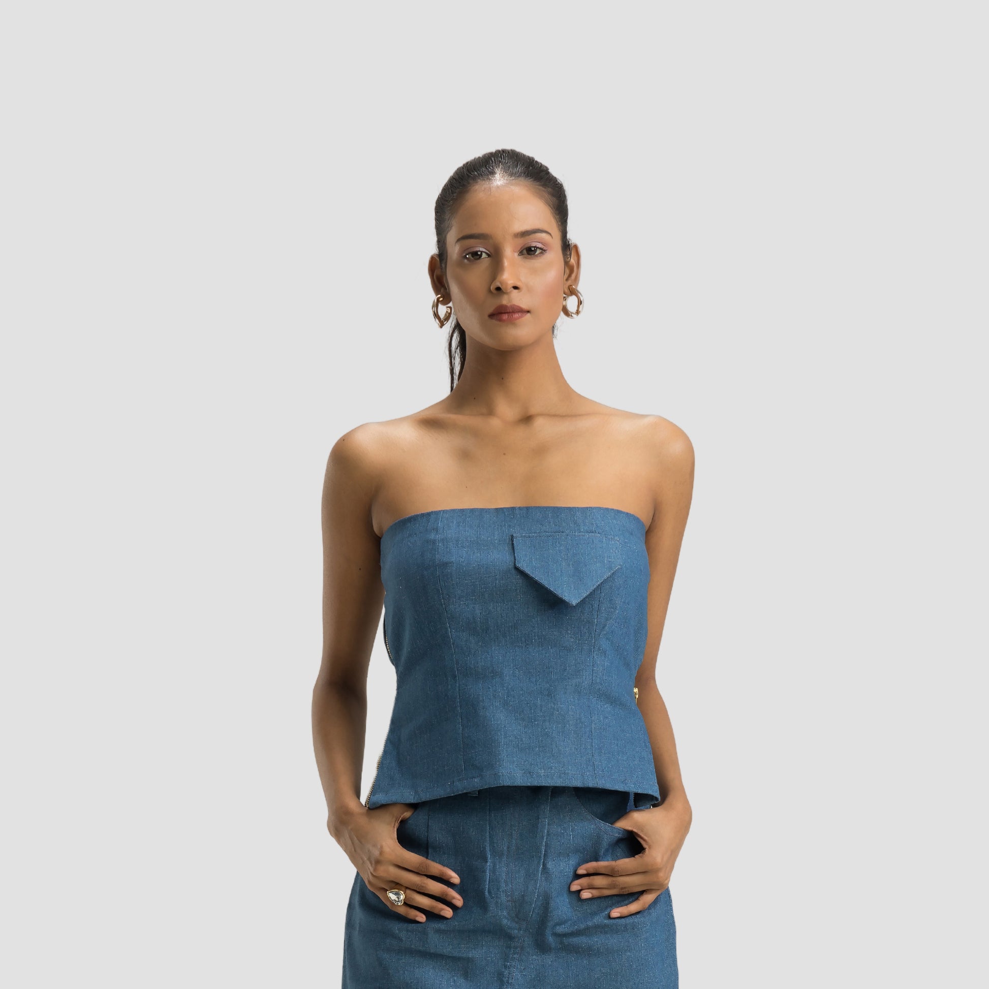 Denim Tube Top