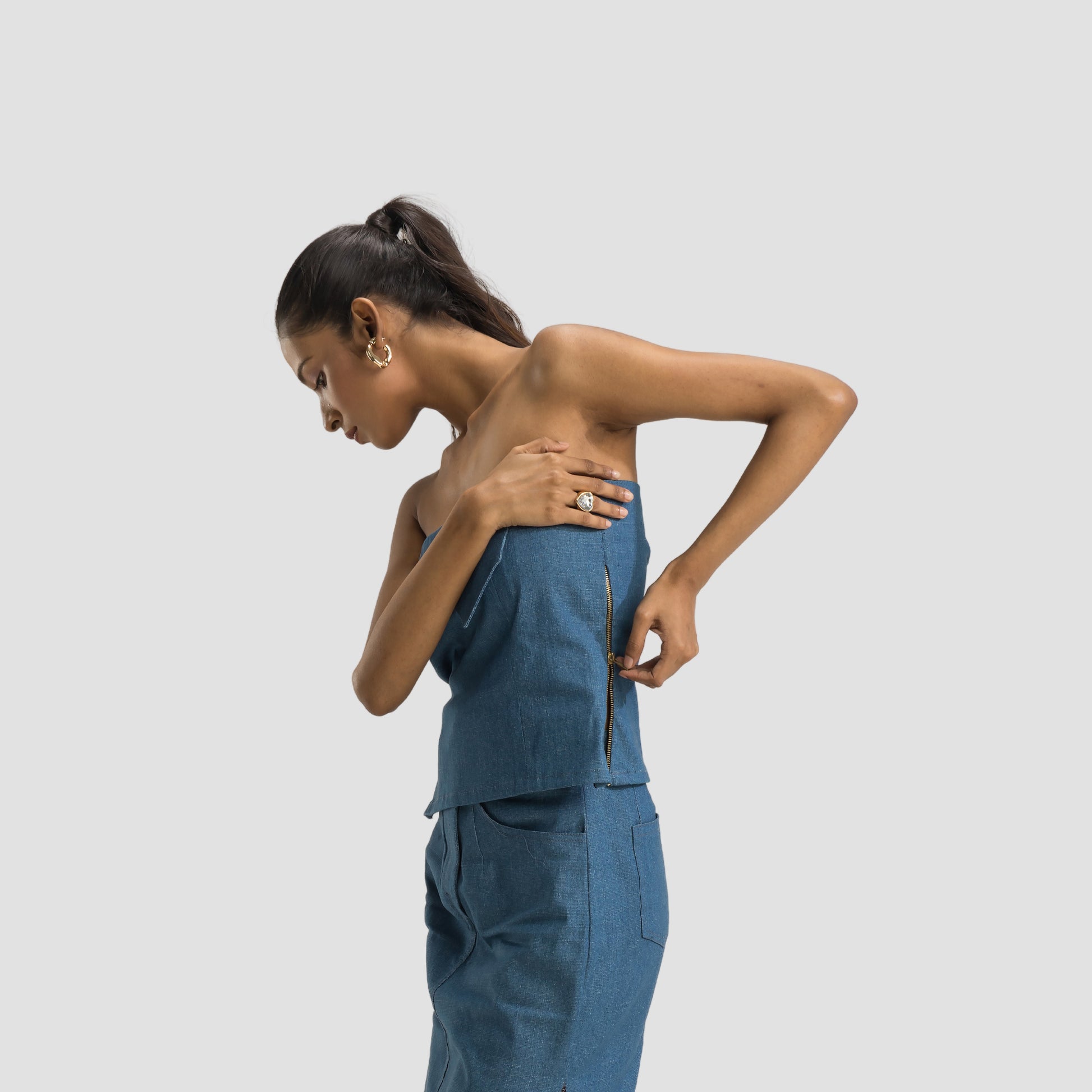 Denim Tube Top