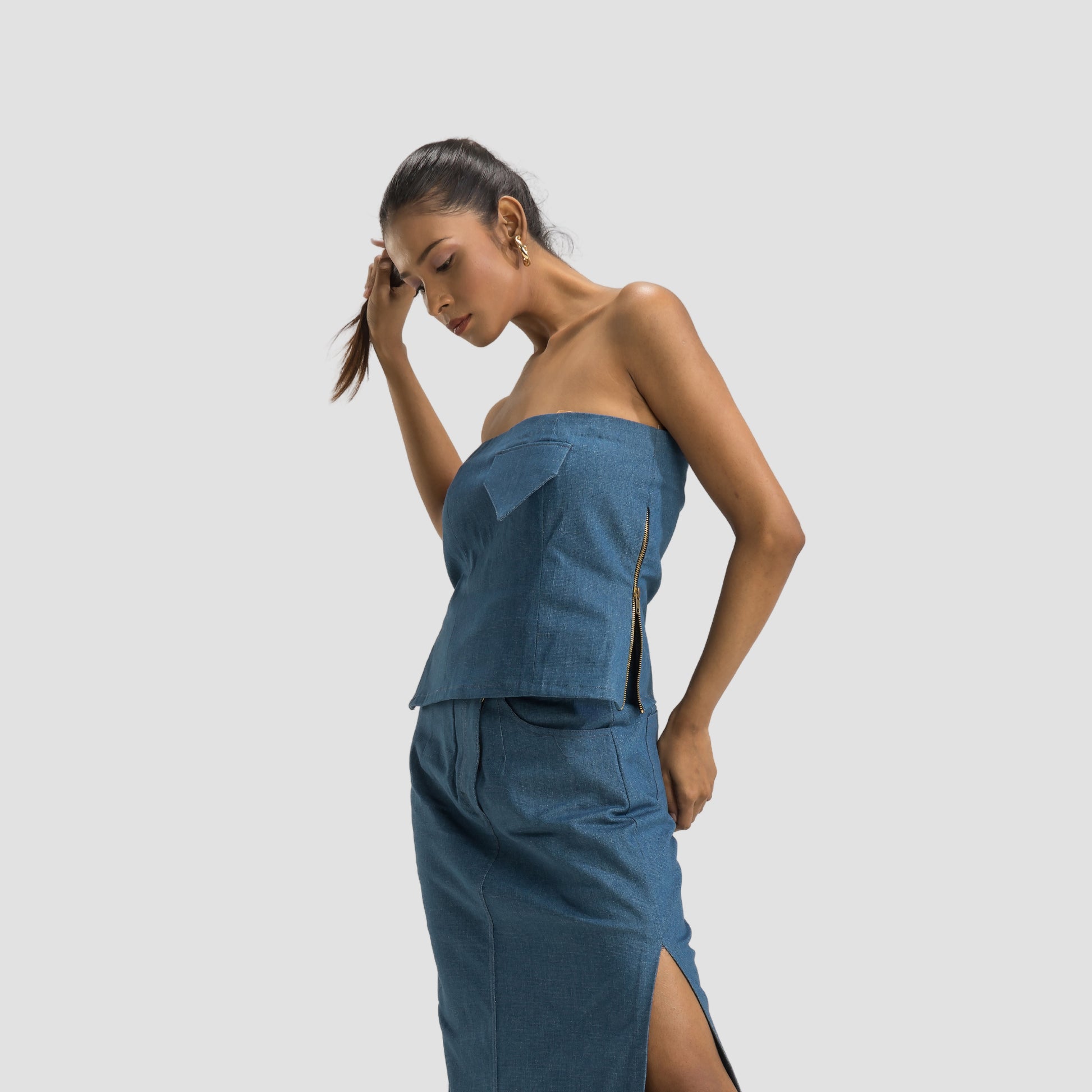 Denim Tube Top