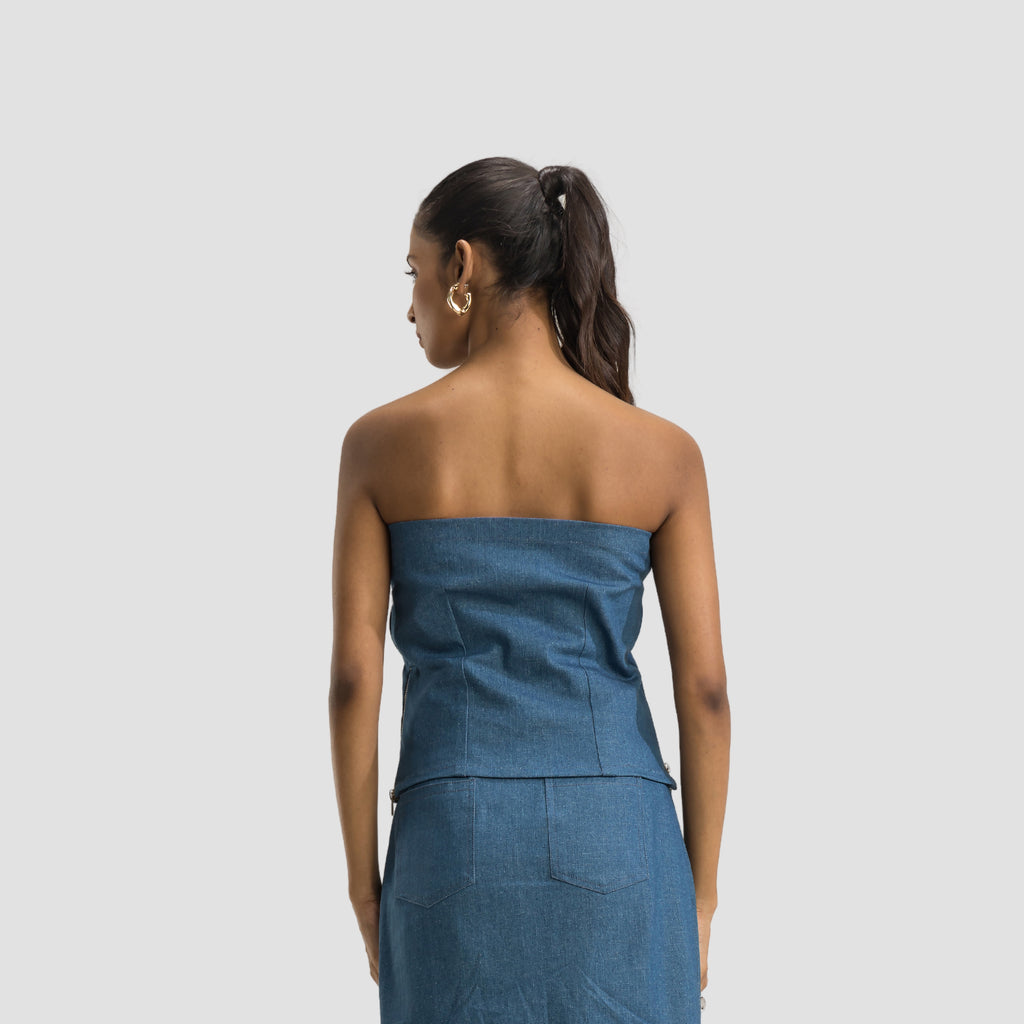 Denim Tube Top