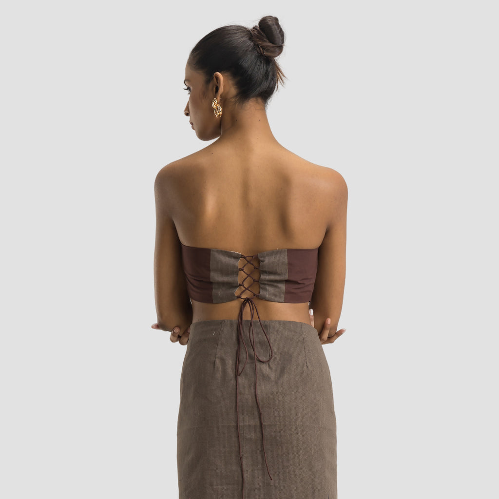 Mocha Corset Top