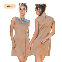 Brown Belted Dress