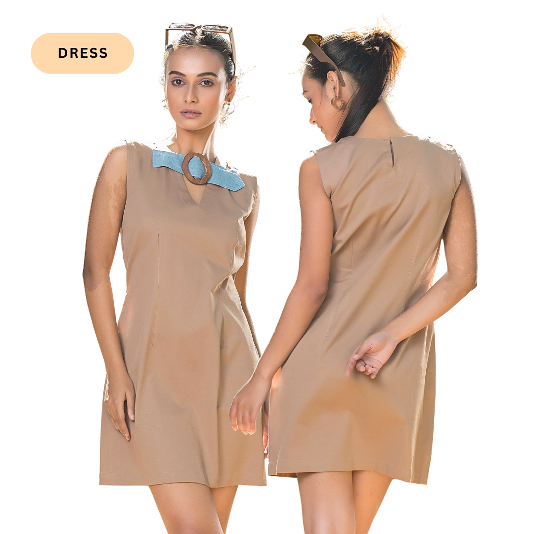 Brown Belted Dress