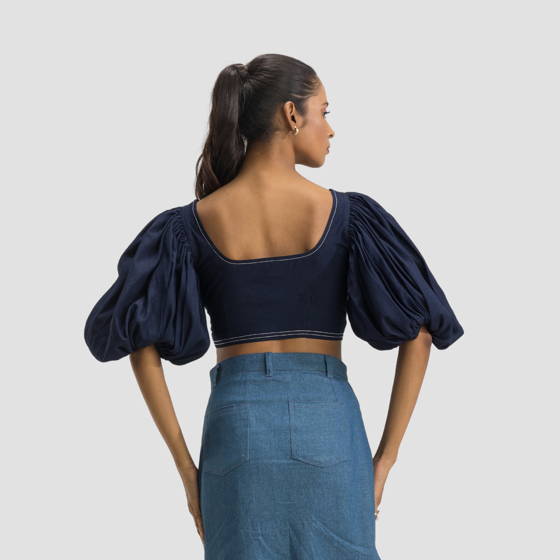 Puff Sleeve Crop Top