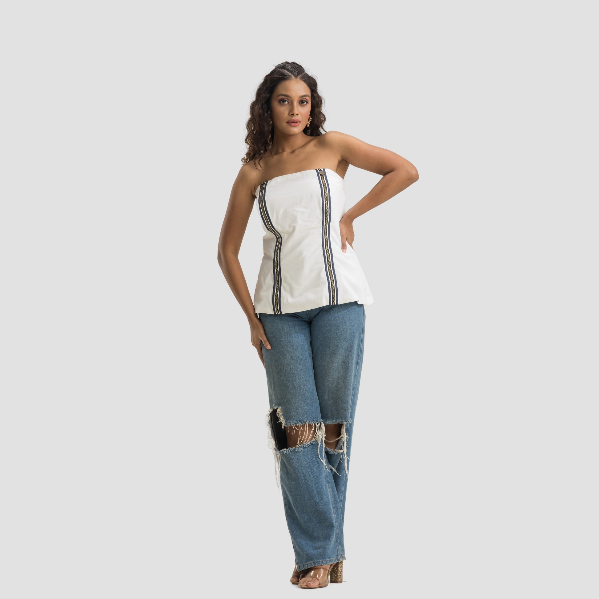 Zip Me Up Tube Top