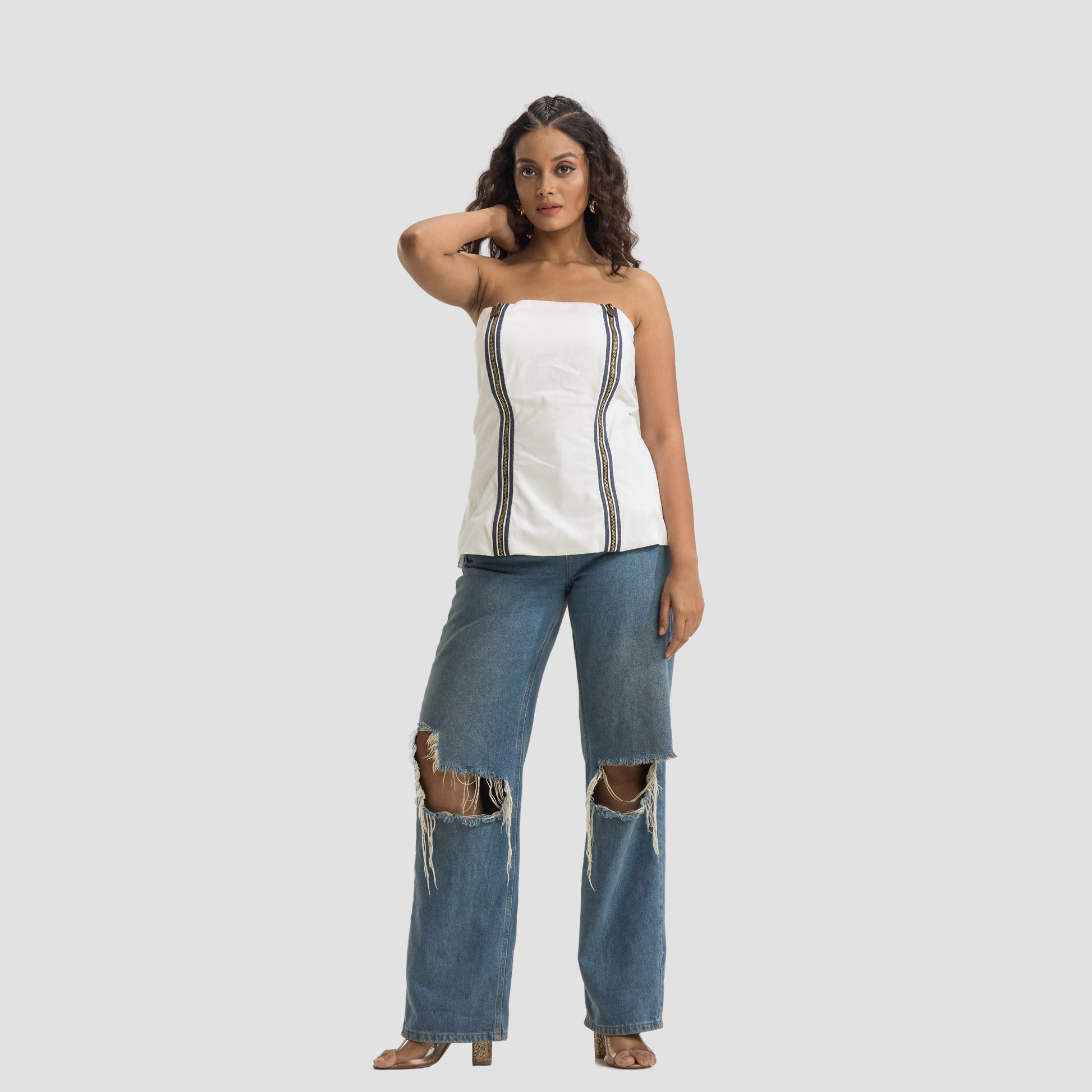 Zip Me Up Tube Top