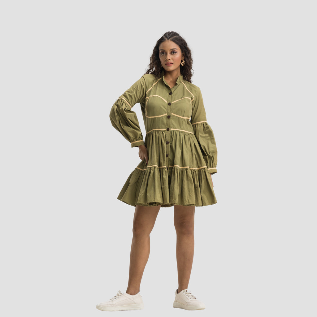 Olive Drama Dress