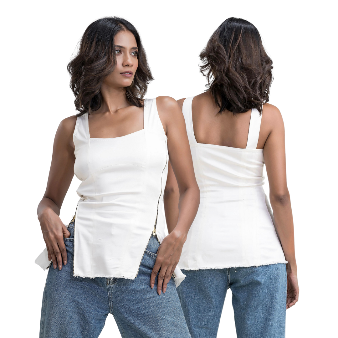 Pull Me Up Distressed Top