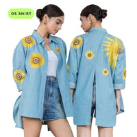 Sunflower Embroidered Denim Shirt