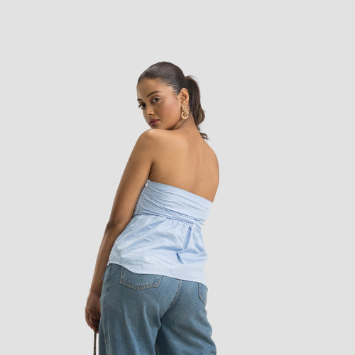 Striped Strapless Top