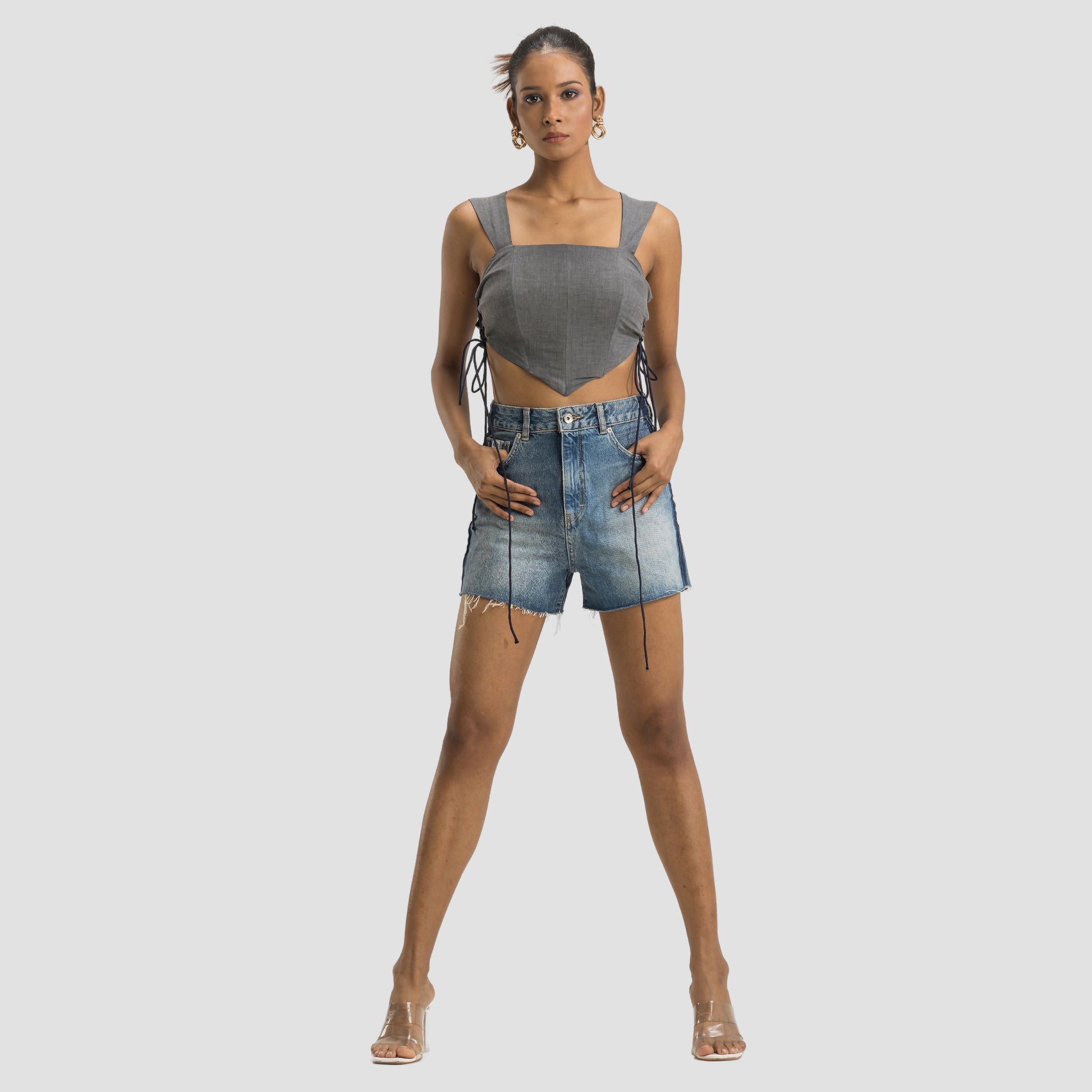 Reversible Graphite Corset