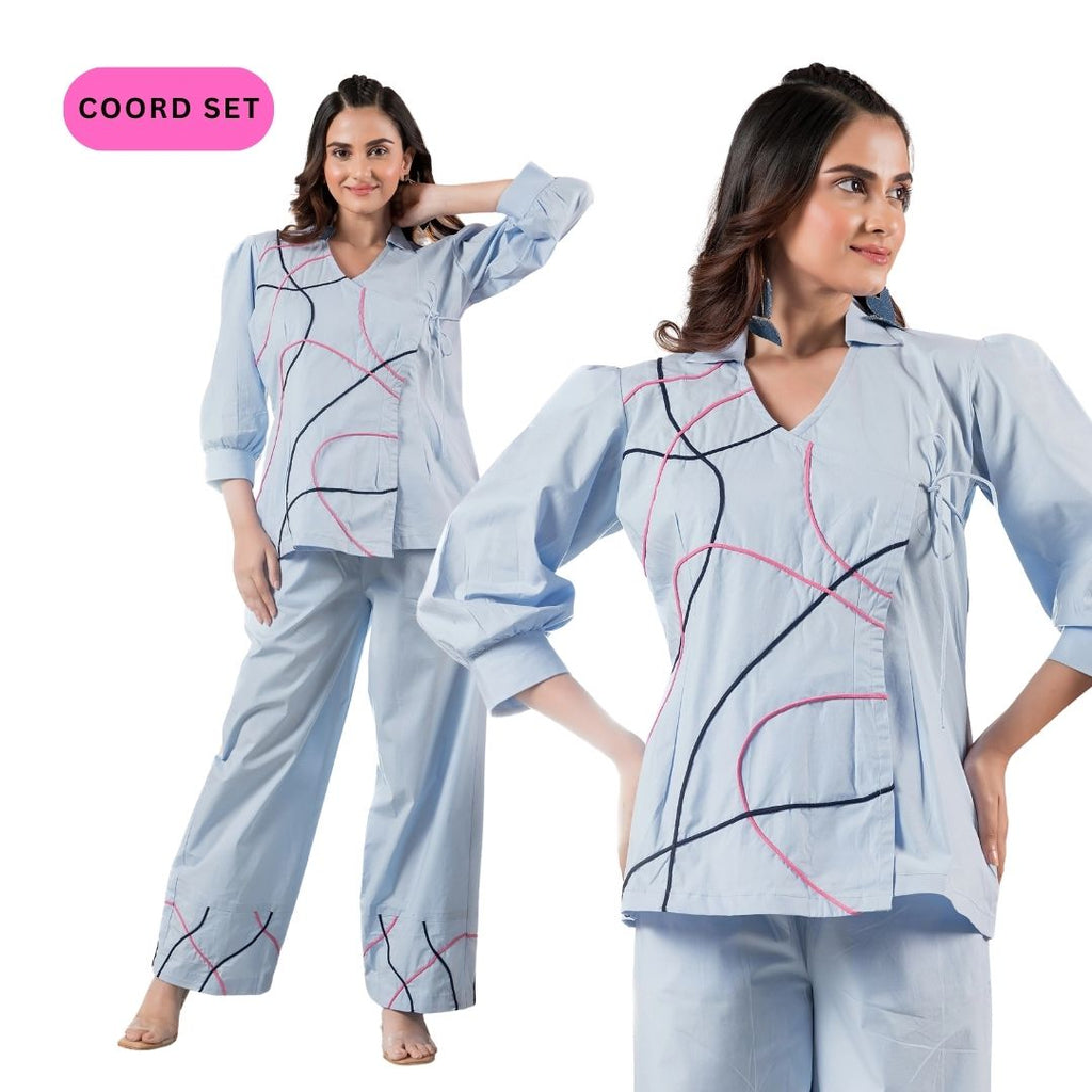 Blue Cotton Co-Ord Set