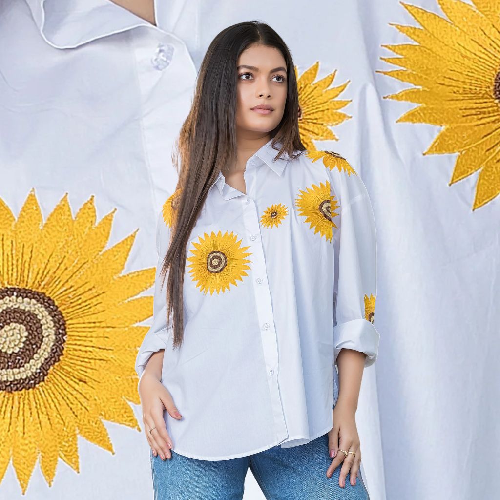 White Sunflower Shirt