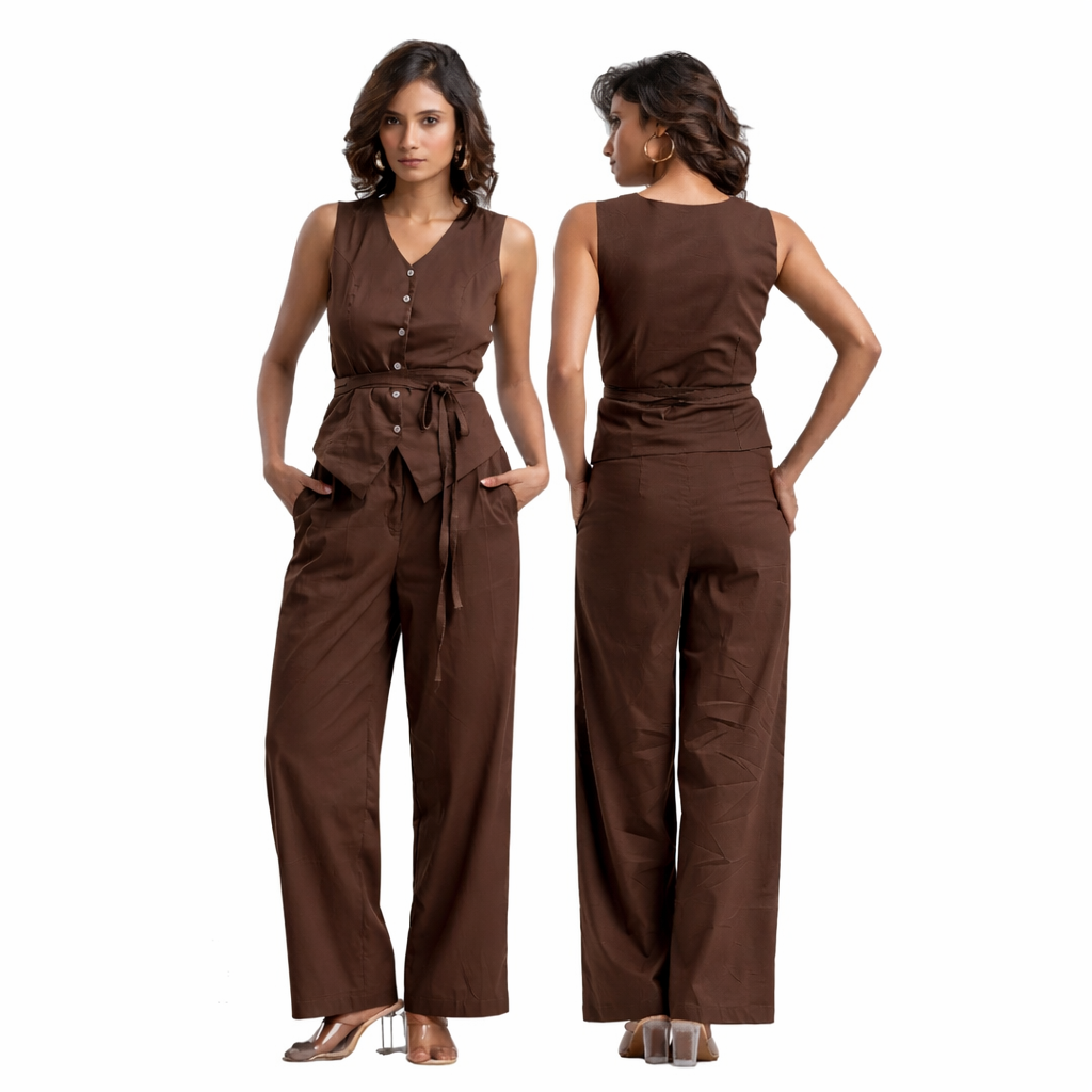 Green Side Tie On Waistcoat