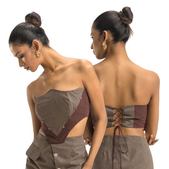 Mocha Corset Top