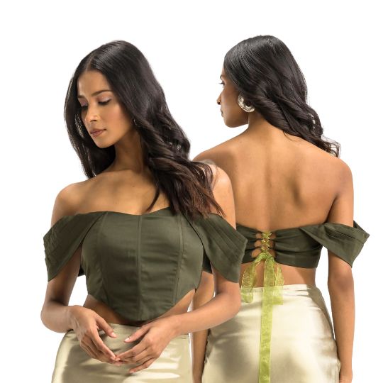 Olive Mermaid Corset Top