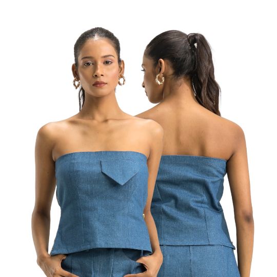 Denim Tube Top