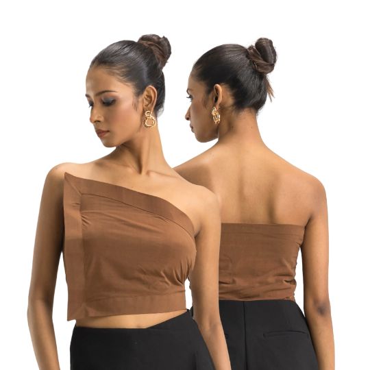 Asymmetrical Flap Crop Top